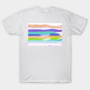 Modern Colorful Stripes Bold Abstract Art T-Shirt